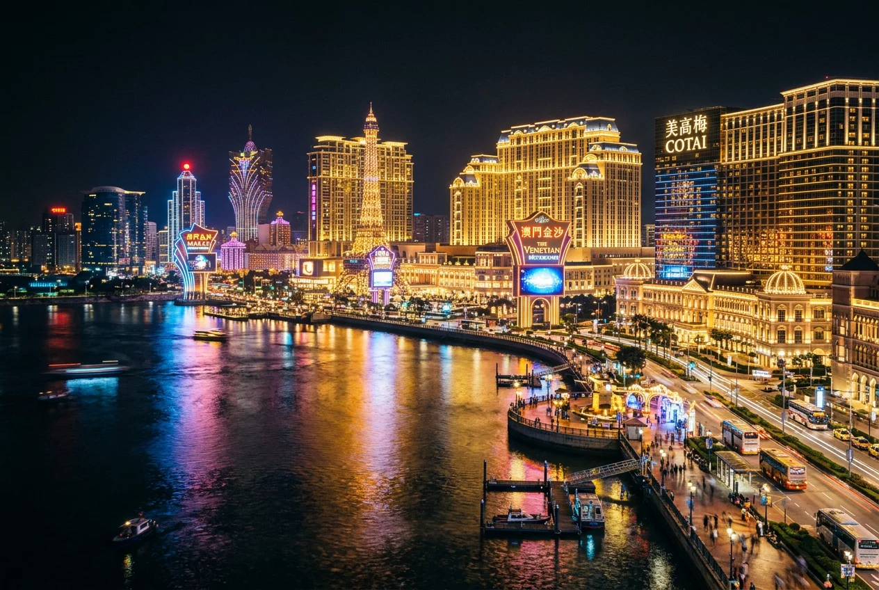 Macau, China skyline